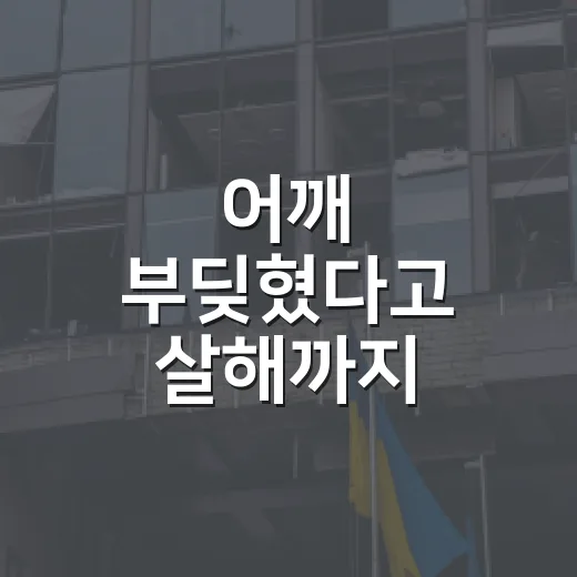 어깨 부딪혔다고 살해까지, 이 사건을 어떻게 봐야 할까요? - 요약