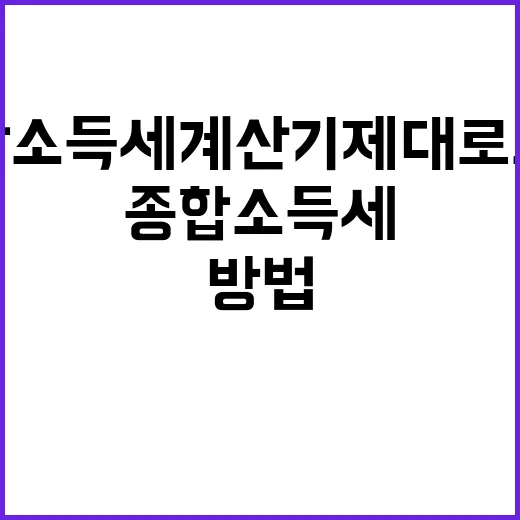 종합소득세계산기 제대로 쓰는 방법, 입력 전 이것부터 확인하세요 - 요약