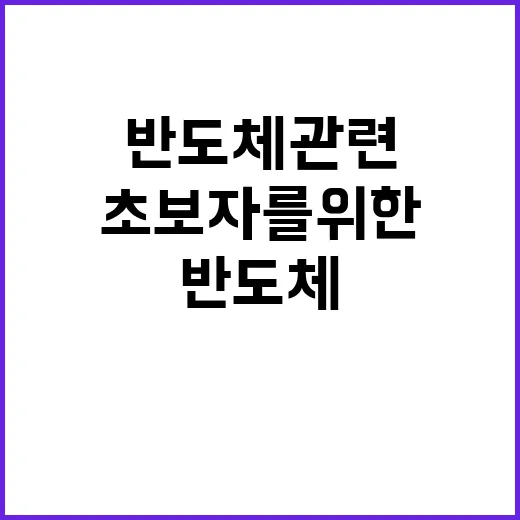 초보자를 위한 반도체관련주 고르는 방법, 이름보다 구조를 먼저 보세요 - 요약