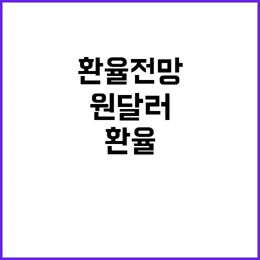 환율전망 보려면 이렇게: 원달러 흐름을 읽는 쉬운 방법 - 요약