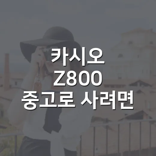카시오 Z800 중고로 사려면 이렇게 확인하세요 - 요약