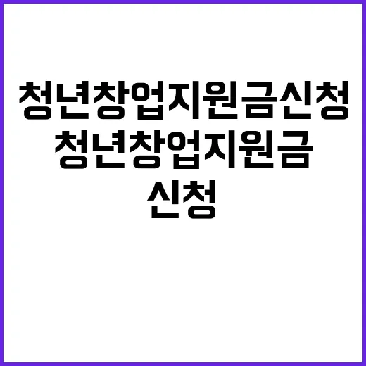 청년창업지원금 신청하려면 이렇게 준비하면 편합니다 - 요약