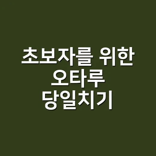 초보자를 위한 오타루 당일치기 여행하는 방법 - 요약