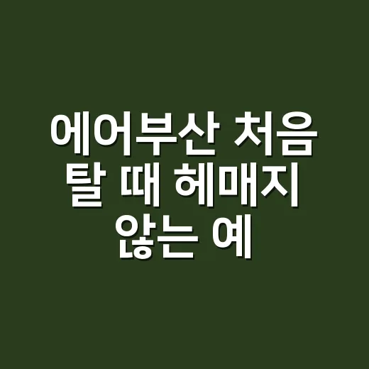 에어부산 처음 탈 때 헤매지 않는 예약·수하물·탑승 방법 - 요약