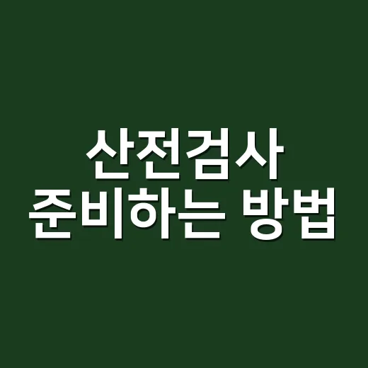 산전검사 준비하는 방법, 시기별로 챙기면 훨씬 편해요 - 요약