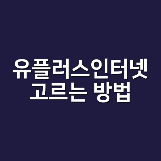 유플러스인터넷 고르는 방법, 우리 집에는 100M·500M·1G 중 뭐가 맞을까 - 요약