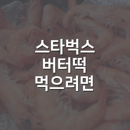스타벅스 버터떡 먹으려면 이렇게 확인하고 고르는 방법 - 요약
