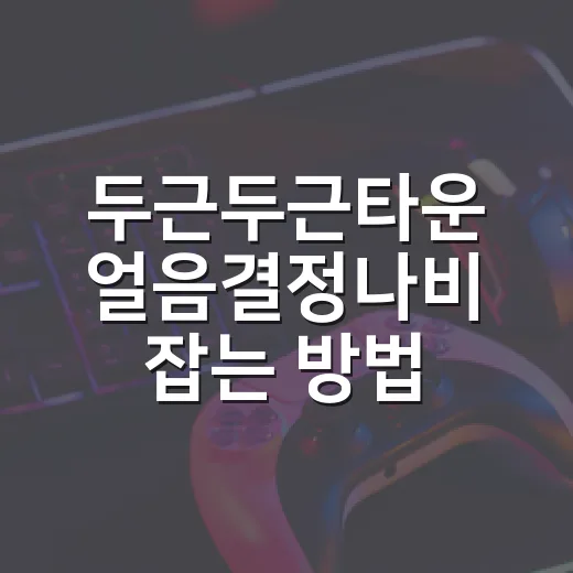 두근두근타운 얼음결정나비 잡는 방법, 위치부터 동선까지 초보자용 가이드 - 요약