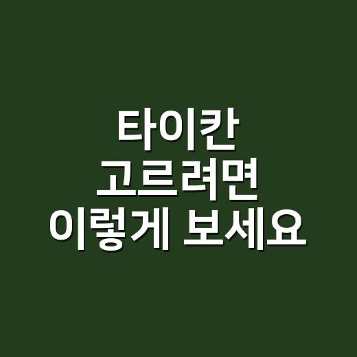 타이칸 고르려면 이렇게 보세요: 가격, 주행거리, 옵션까지 현실 체크 - 요약