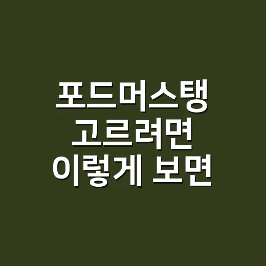포드머스탱 고르려면 이렇게 보면 됩니다: 초보자를 위한 현실 체크법 - 요약