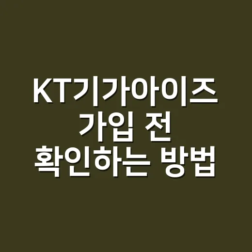 KT기가아이즈 가입…