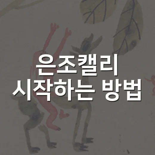 은조캘리 시작하는 방법, 초보자가 덜 헤매는 준비와 연습 루틴 - 요약
