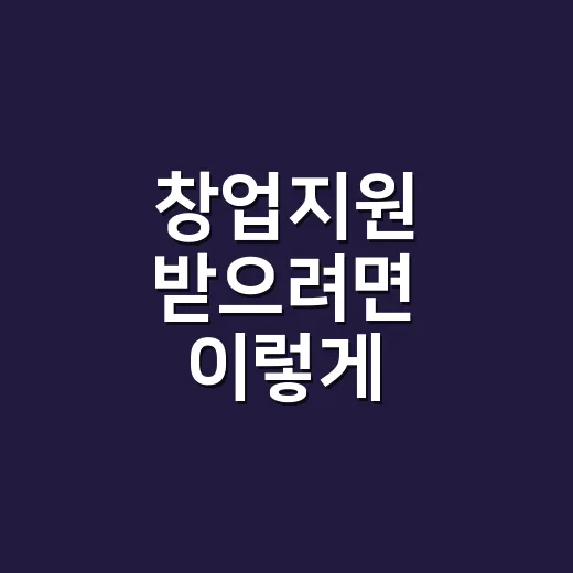 창업지원 받으려면 이렇게 준비하면 덜 헤맵니다 - 요약