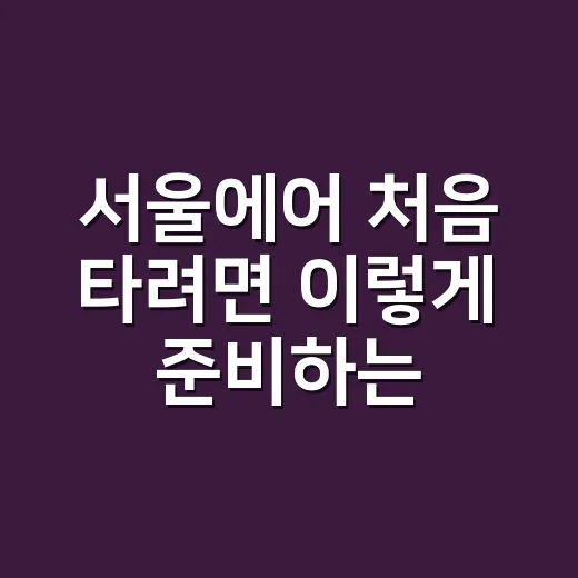 서울에어 처음 타려면 이렇게 준비하는 방법 - 요약