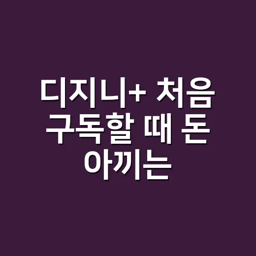 디지니+ 처음 구독할 때 돈 아끼는 방법 - 요약