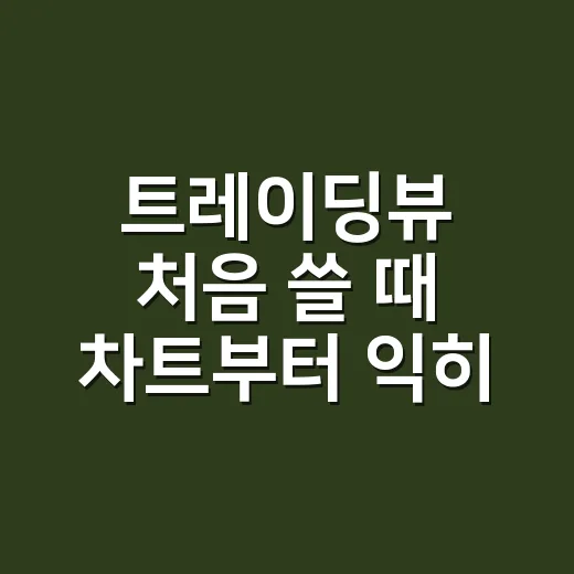 트레이딩뷰 처음 쓸 때 차트부터 익히는 방법 - 요약