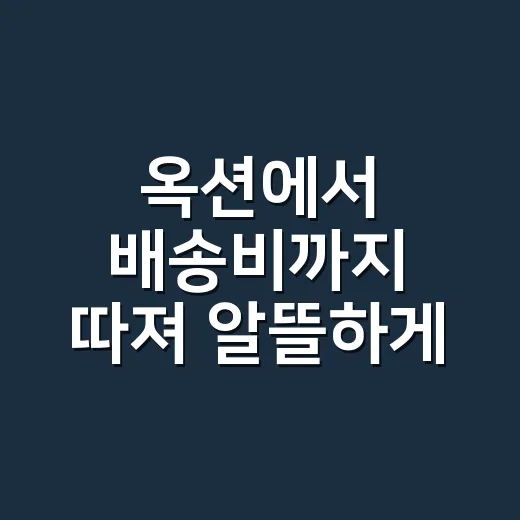 옥션에서 배송비까지 따져 알뜰하게 사는 방법 - 요약