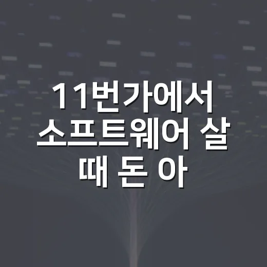 11번가에서 소프트웨어 살 때 돈 아끼는 5가지 체크포인트 - 요약
