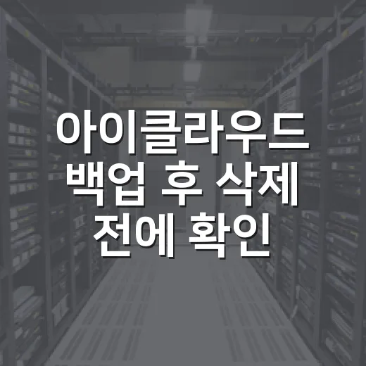아이클라우드 백업 후 삭제 전에 확인할 4가지 - 요약