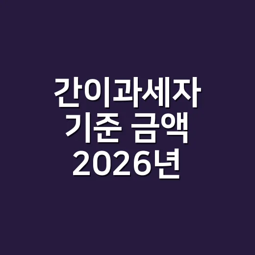 간이과세자 기준 금액 2026년 기준으로 헷갈리는 5가지 - 요약