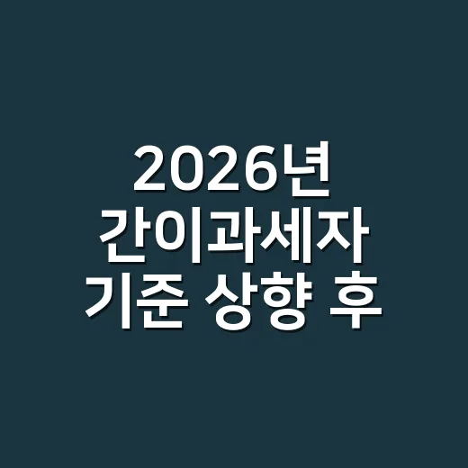 2026년 간이과세자 기준 상향 후 꼭 봐야 할 5가지 - 요약