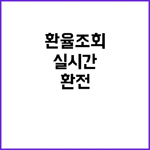 실시간환율조회 제대로 하는 방법, 환전 전 꼭 확인할 것들 - 요약