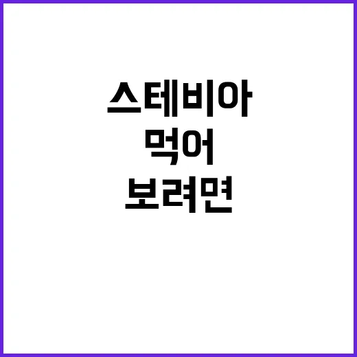 스테비아 처음 먹어보려면 이렇게 고르면 편해요 - 요약
