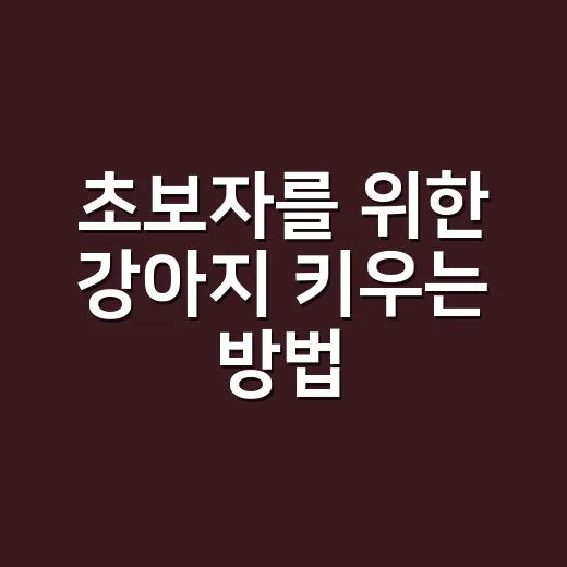 초보자를 위한 강아지 키우는 방법, 첫 한 달을 편하게 보내려면 이렇게 - 요약