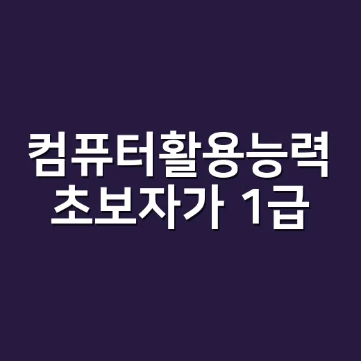 컴퓨터활용능력 초보자가 1급·2급 고르는 방법 - 요약