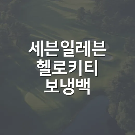 세븐일레븐 헬로키티 보냉백 구하려면 이렇게 확인하세요 - 요약
