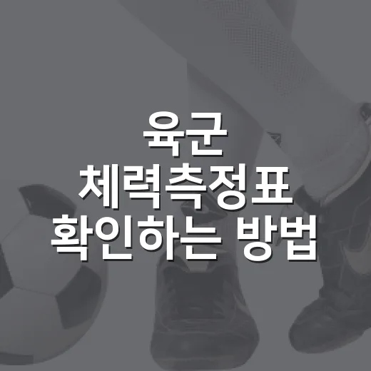 육군 체력측정표 확인하는 방법, 내 기록 등급 계산하려면 이렇게 - 요약