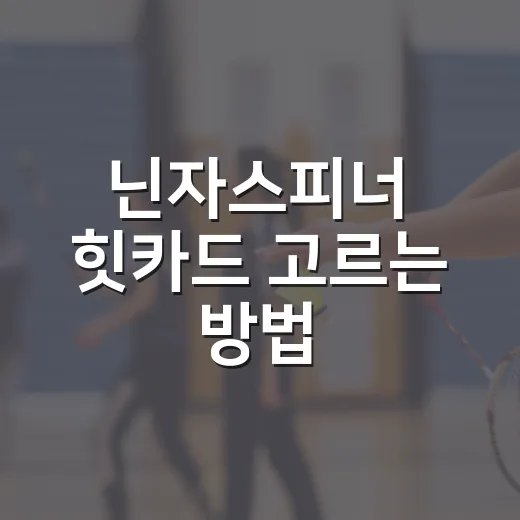 닌자스피너 힛카드 고르는 방법, 처음 사기 전에 확인할 것들 - 요약