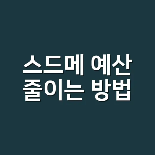스드메 예산 줄이는 방법, 초보 예비부부는 이렇게 준비하세요 - 요약