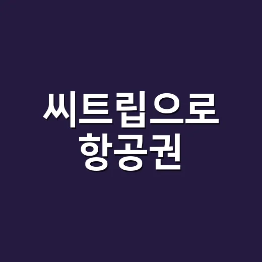 씨트립으로 항공권·호텔 예약하는 방법, 처음이라면 이렇게 시작하세요 - 요약