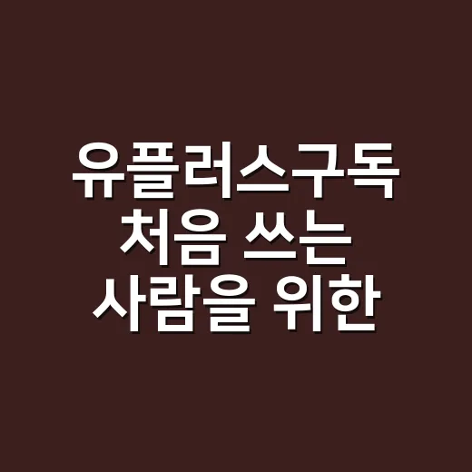 유플러스구독 처음 쓰는 사람을 위한 할인 고르는 방법 - 요약