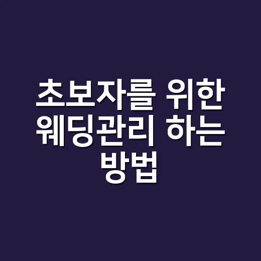 초보자를 위한 웨딩관리 하는 방법, 예산부터 일정까지 이렇게 잡으세요 - 요약