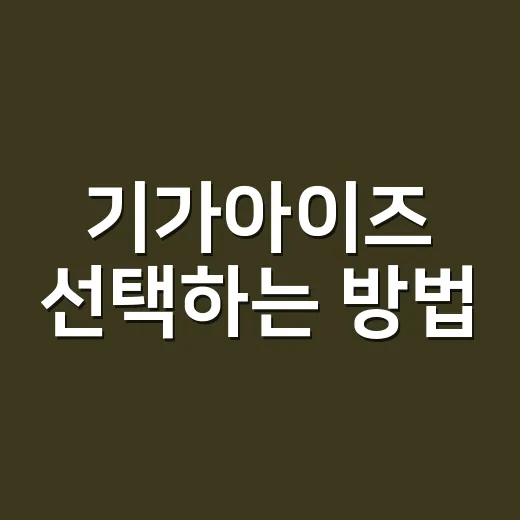 기가아이즈 선택하는 방법, 매장 CCTV 처음 고를 때 보는 기준 - 요약