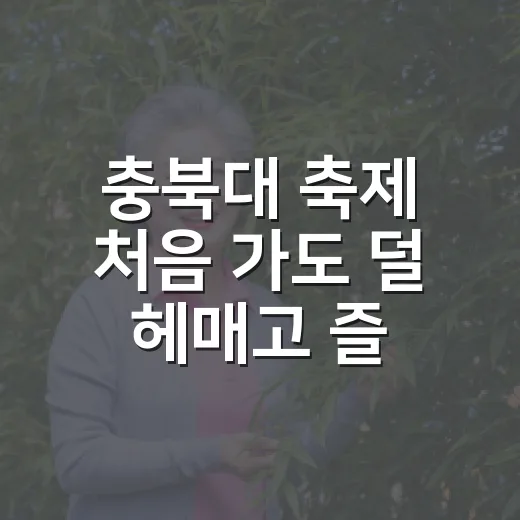 충북대 축제 처음 가도 덜 헤매고 즐기는 방법 - 요약