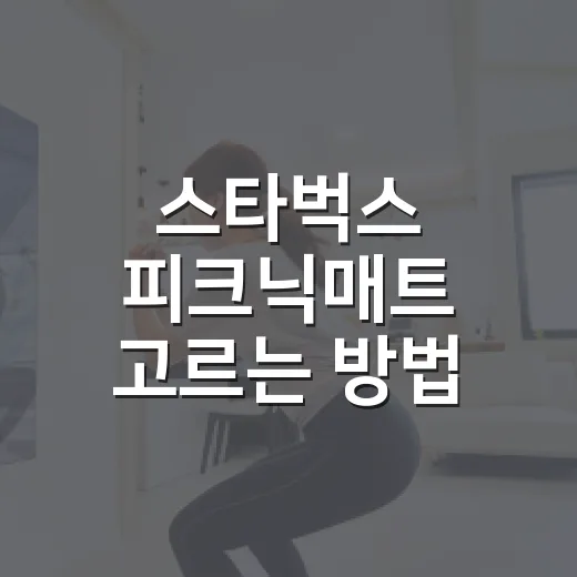 스타벅스 피크닉매트 고르는 방법, 예쁘기만 한 굿즈로 끝내지 않으려면 - 요약