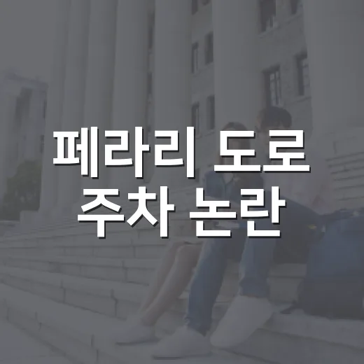 페라리 도로 주차 논란, 감정 싸움 없이 따져보는 방법 - 요약