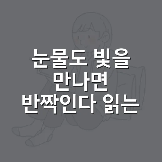 눈물도 빛을 만나면 반짝인다 읽는 방법 - 요약