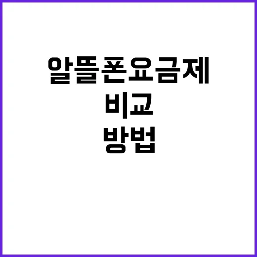 알뜰폰요금제비교 하는 방법, 월요금만 보고 고르면 손해입니다 - 요약