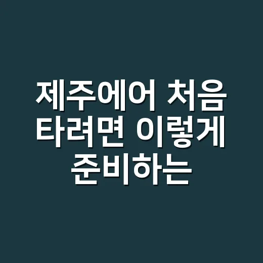 제주에어 처음 타려면 이렇게 준비하는 방법 - 요약