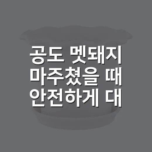 공도 멧돼지 마주쳤을 때 안전하게 대처하는 방법 - 요약