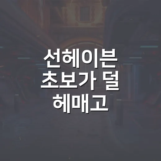 선헤이븐 초보가 덜 헤매고 시작하는 방법 - 요약