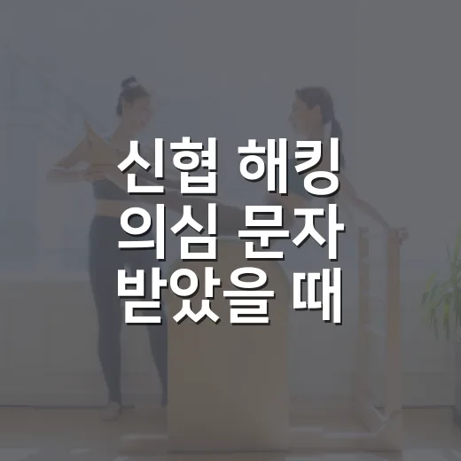 신협 해킹 의심 문자 받았을 때 계좌 지키는 방법 - 요약
