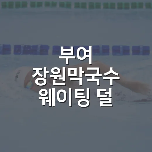 부여 장원막국수 웨이팅 덜 하고 맛있게 먹는 방법 - 요약