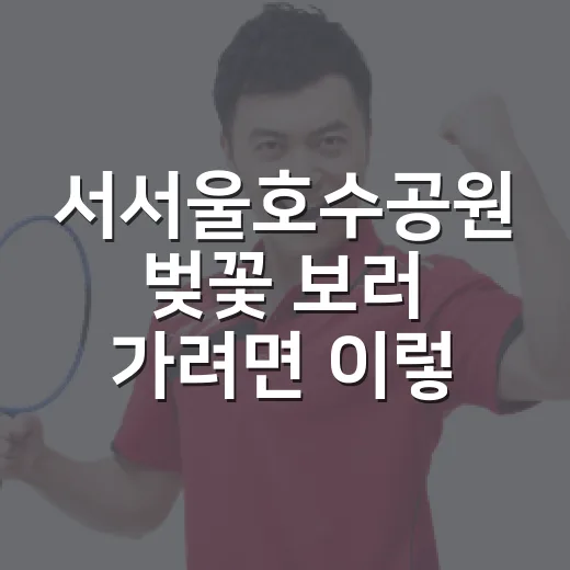 서서울호수공원 벚꽃 보러 가려면 이렇게 움직이면 덜 피곤해요 - 요약