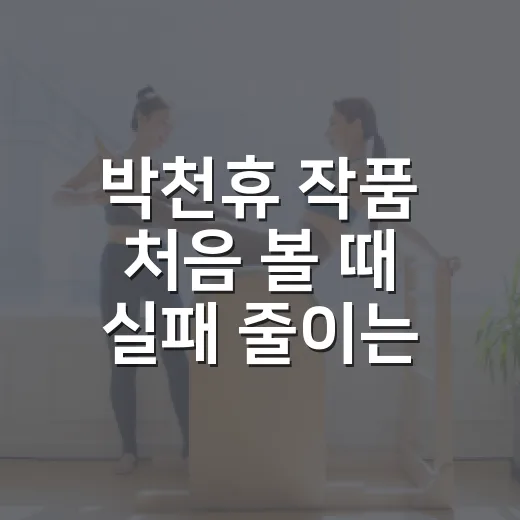 박천휴 작품 처음 볼 때 실패 줄이는 방법 - 요약