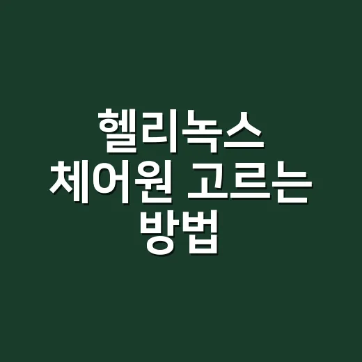 헬리녹스 체어원 고르는 방법, 캠핑 의자 살 때 이 부분부터 보세요 - 요약